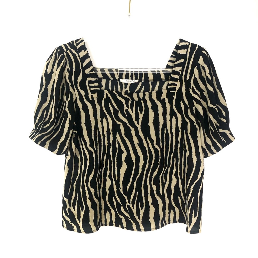 Timing Zebra Print Top